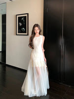 Load image into Gallery viewer, Applique Tulle Dress in Cream
