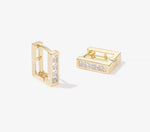 Load image into Gallery viewer, Square Diamante Earrings