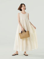 Load image into Gallery viewer, Tiered Tank Tent Dress in Cream