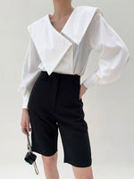 Load image into Gallery viewer, Oversized Collar Shirt in White