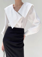 Load image into Gallery viewer, Oversized Collar Shirt in White