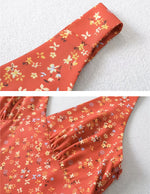 Load image into Gallery viewer, Mia Floral Empire Dress in Red