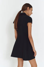 Load image into Gallery viewer, Korean Melanie Button Dress in Black