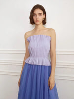 Load image into Gallery viewer, Pleated Bustier Top in Purple