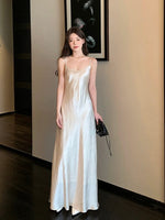 Load image into Gallery viewer, Textured Drop Back Cami Gown in Cream