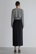 Load image into Gallery viewer, Korean Tweed Button Sleeveless Top// Cardigan Set in Grey/Black