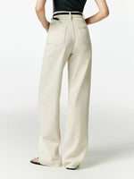 Load image into Gallery viewer, Straight Leg Line Jeans in White