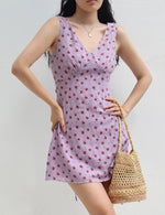 Load image into Gallery viewer, Berrie Floral Sleeveless Mini Dress in Purple