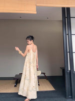 Load image into Gallery viewer, Floral Tent Maxi Dress in Beige