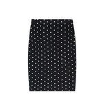 Load image into Gallery viewer, Polka Bodycon Knit Skirt in Black