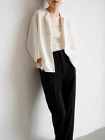 Load image into Gallery viewer, Tapered Line Trousers in Black