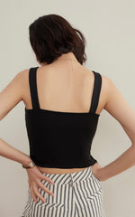 Load image into Gallery viewer, Sweetheart Bustier Top in Black