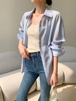 Load image into Gallery viewer, Tencel Shirt + Shorts Set in Blue