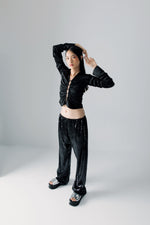 Load image into Gallery viewer, Sequin Pocket Pants in Black