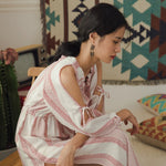 Load image into Gallery viewer, Cutout Sleeve Maxi Dress in Red/White