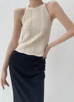 Load image into Gallery viewer, Laser Cut Tank Top in Beige