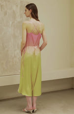 Load image into Gallery viewer, Ombre Drape Wrap Cami Dress in Pink/Yellow