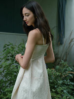 Load image into Gallery viewer, Textured Cami Mid Dress in Cream