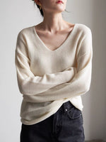 Load image into Gallery viewer, Relaxed Wool Ribbed Sweater in Cream