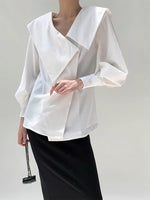 Load image into Gallery viewer, Oversized Collar Shirt in White
