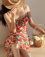 Load image into Gallery viewer, Scarlette Floral Cami Mini Dress in Orange