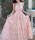 Load image into Gallery viewer, Floral Open Tie Back Dress in Multi'