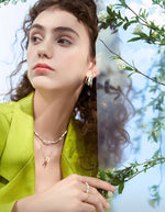 Load image into Gallery viewer, Trio Diamante Hoop Earrings