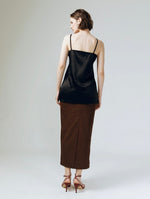 Load image into Gallery viewer, Satin Lace Detail Camisole in Black