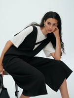 Load image into Gallery viewer, Asymmetric Sleeveless Midi Pocket Jumpsuit in Black