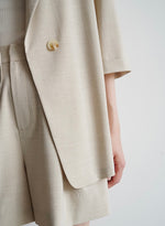 Load image into Gallery viewer, Midi Sleeve Summer Blazer in Beige