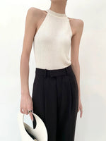 Load image into Gallery viewer, Light Knit Halter Top in Cream