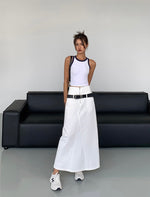 Load image into Gallery viewer, Double Buckle Cutout Tank in White