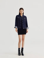 Load image into Gallery viewer, Classic Denim Jacket in Navy
