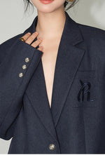 Load image into Gallery viewer, Tailored Vest + Blazer in Navy
