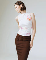 Load image into Gallery viewer, Harper Floral Sleeveless Top in White