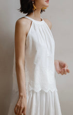Load image into Gallery viewer, Eyelet Floral Top in White