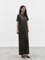 Load image into Gallery viewer, Line Maxi Tee Dress in Grey