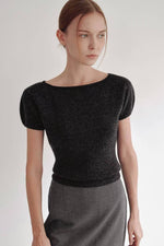 Load image into Gallery viewer, Korean Benne Wool/Cashmere Knit Top in Grey