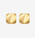 Load image into Gallery viewer, Matte Square Curve Earrings in Gold