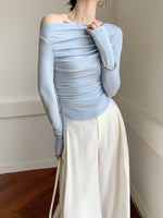 Load image into Gallery viewer, Multi-Way Shirring Top in Blue