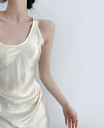 Load image into Gallery viewer, Textured Flare Hem Dress in Cream