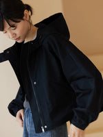 Load image into Gallery viewer, Classic Windbreaker Jacket in Black