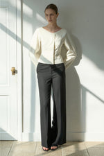 Load image into Gallery viewer, Korean Tilda Tailored Stretch Trousers in Black