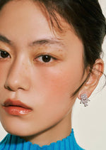 Load image into Gallery viewer, Cluster Diamante Stud Earrings