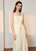 Load image into Gallery viewer, Cami Vest + Maxi Skirt Set in Cream