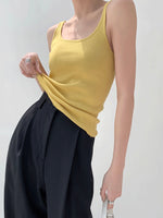 Load image into Gallery viewer, Light Knit Tank Top in Yellow