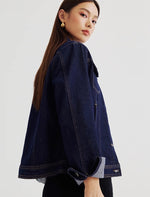 Load image into Gallery viewer, Classic Denim Jacket in Navy