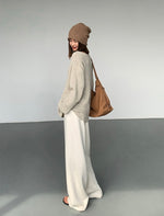 Load image into Gallery viewer, Relaxed Light Knit Top in Greige