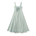 Load image into Gallery viewer, Astura Sweetheart Floral Slit Dress in Blue