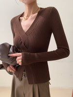 Load image into Gallery viewer, Ribbed Braid Top in Brown
